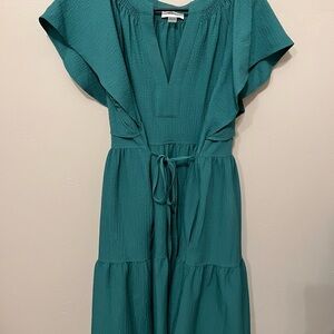 Calvin Klein Teal Midi Dress - Size 12